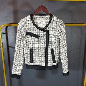 Milly Black and‎ White Tweed Jacket